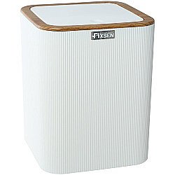 Ведро для мусора Fixsen White Wood FX-402-6 5 л белое купить в интернет-магазине сантехники Sanbest