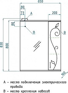 Зеркало со шкафом Style Line Панда 65/С Фьюжн в ванную от интернет-магазине сантехники Sanbest