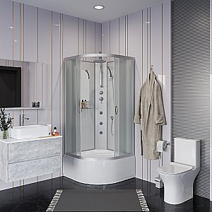 Душевая кабина Niagara Classic NG-2308-14BKTG 90х90 с гидромассажем купить в интернет-магазине Sanbest