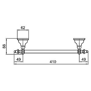 Полотенцедержатель Webert Ottocento AM500501065 купить в интернет-магазине сантехники Sanbest