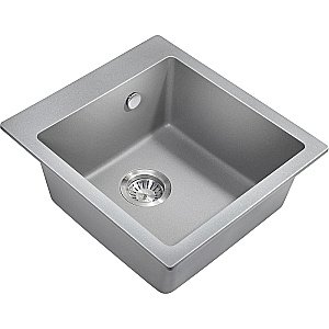 Мойка кухонная Milacio Murcia 46 Cuarzo MC.77033 серый металлик купить в интернет-магазине сантехники Sanbest