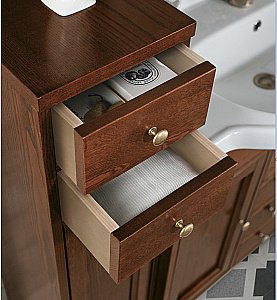 Тумба с раковиной Eban Eleonora 82 орех для ванной в интернет-магазине Sanbest