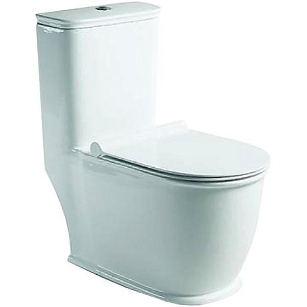 Унитаз моноблок SantiLine SL-5019 безободковый, с крышкой микролифт купить в интернет-магазине Sanbest