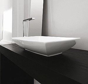 Раковина накладная Artceram Jazz 60 JZL002 05 00 белая матовая купить в интернет-магазине Sanbest