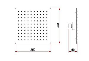Верхний душ Berges VENTAS 74001 хром купить в интернет-магазине сантехники Sanbest