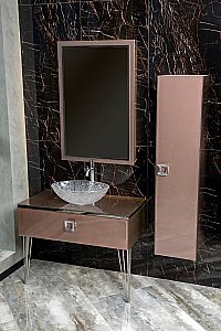 Консоль с раковиной и столешницей Armadi Art LUCIDO 770-080-PU 80 лиловый для ванной в интернет-магазине сантехники Sanbest