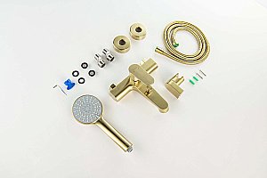 Смеситель для ванны Aquatek Оберон AQ1249BG золото шлифованное купить в интернет-магазине сантехники Sanbest