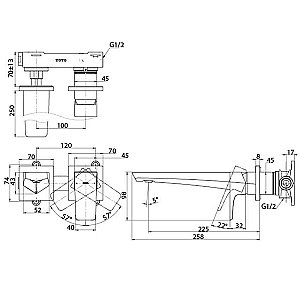 Смеситель для раковины Toto GE TLG07308R Хром купить в интернет-магазине сантехники Sanbest