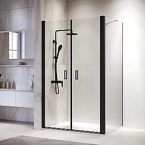 Душевой уголок RGW Passage PA-144B (PA-104B + Z-050-2B + O-204B) 060814487-14 80x70 стекло прозрачное/профиль черный купить в интернет-магазине Sanbest