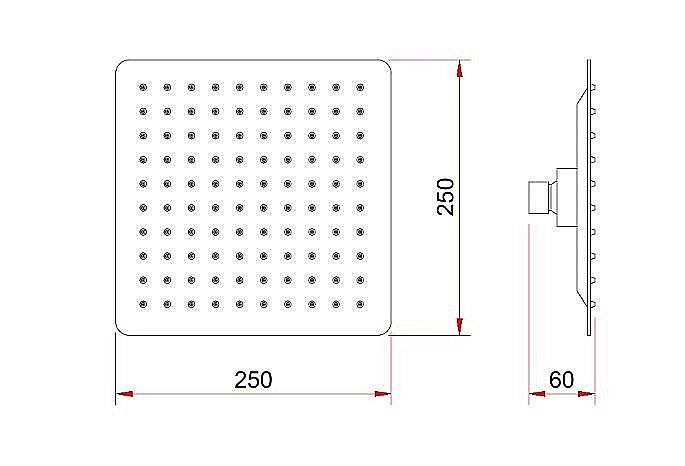 Верхний душ Berges VENTAS 74001 хром купить в интернет-магазине сантехники Sanbest