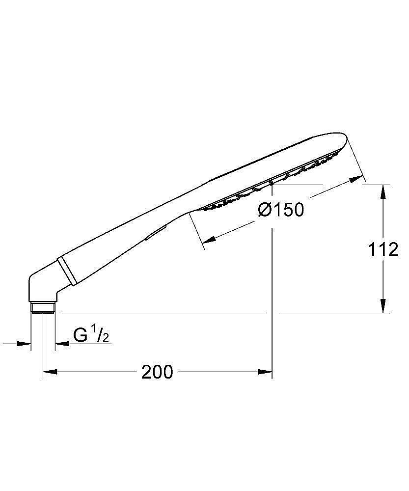 Душевая лейка Grohe Rainshower Icon 27628000 купить в интернет-магазине сантехники Sanbest
