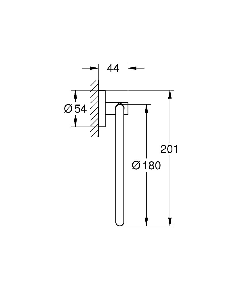 Полотенцедержатель Grohe Essentials 40365AL1 тёмный графит матовый купить в интернет-магазине сантехники Sanbest