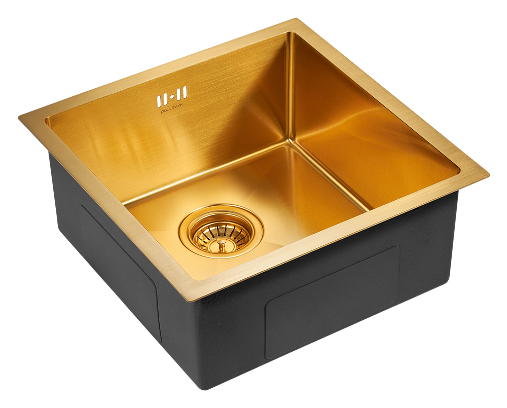 Мойка кухонная Paulmark Gerberg PM214444-BG брашированное золото купить в интернет-магазине сантехники Sanbest