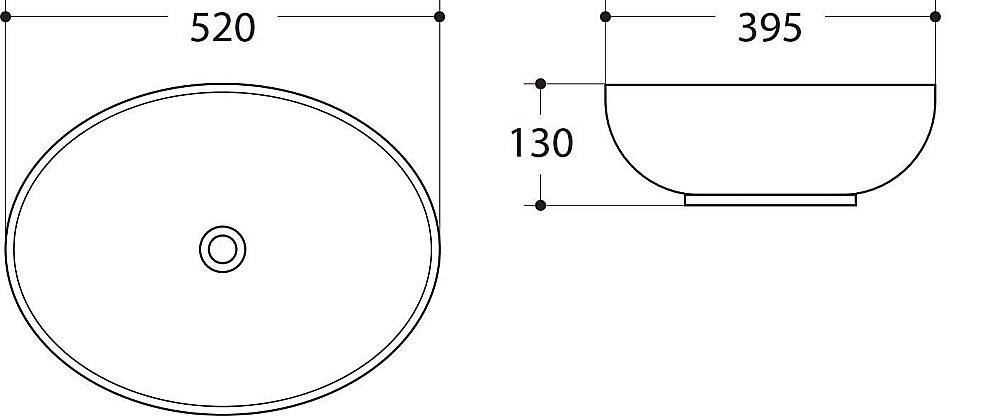Раковина накладная Art&Max 52 AM-78166 белая купить в интернет-магазине Sanbest