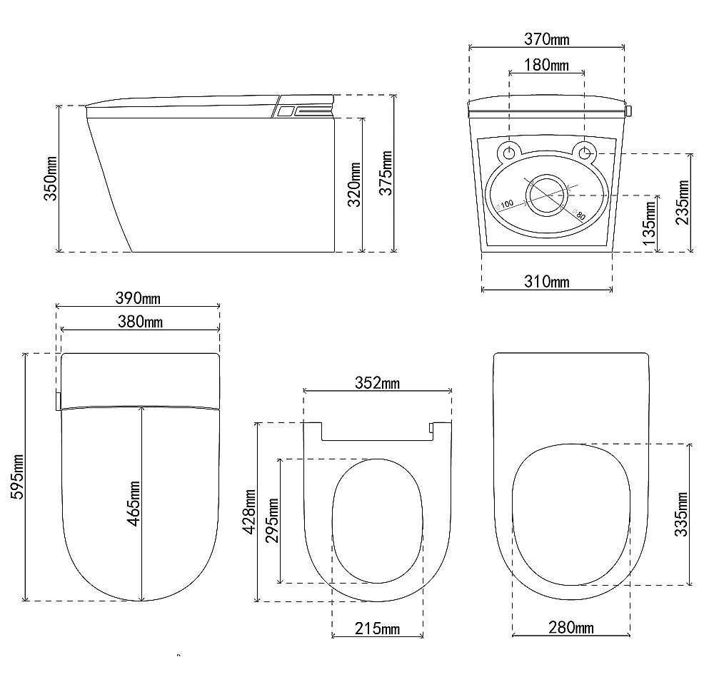Электронный унитаз-биде ABBER Bequem AC1121S белый, с крышкой микролифт купить в интернет-магазине Sanbest