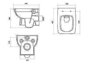 Унитаз подвесной Santek Нео 1WH501572 безободковый, с инсталляцией, с крышкой микролифт купить в интернет-магазине Sanbest