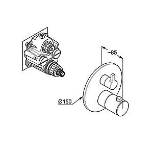 Смеситель для душа Kludi Nova Fonte Puristic 208855315 белый матовый купить в интернет-магазине сантехники Sanbest