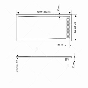 Душевой поддон RGW STM-G Stone Tray 80x100 купить в интернет-магазине Sanbest