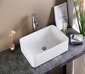 Раковина накладная Ceramalux N 48 9103 белая купить в интернет-магазине Sanbest