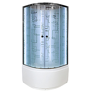 Душевая кабина AvaCan EM Серия EM5011NLED+GM 110х110 с гидромассажем, с подсветкой купить в интернет-магазине Sanbest