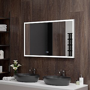 Зеркало с LED-подсветкой Misty ВЕРИТАТЕ 100x60 серое в ванную от интернет-магазине сантехники Sanbest