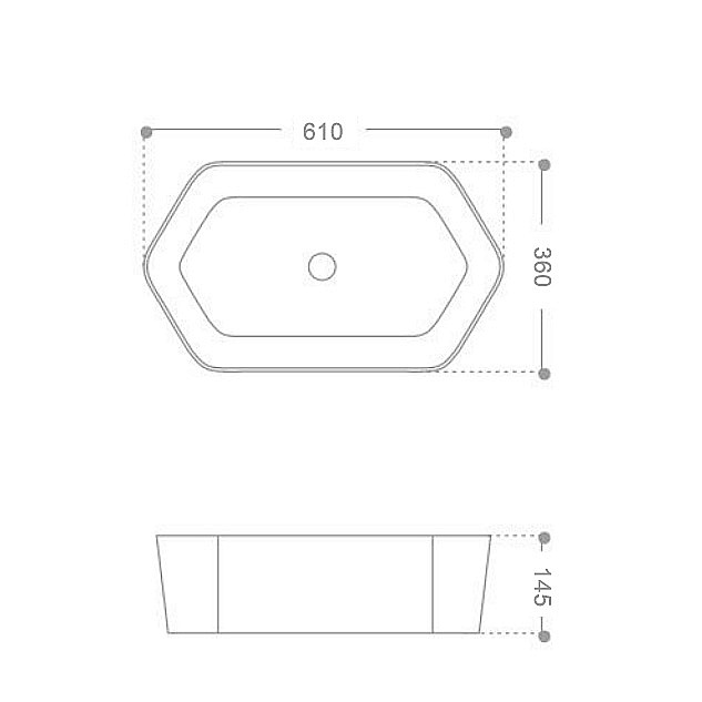 Раковина Abber Rechteck 61 AC2223 белая купить в интернет-магазине Sanbest