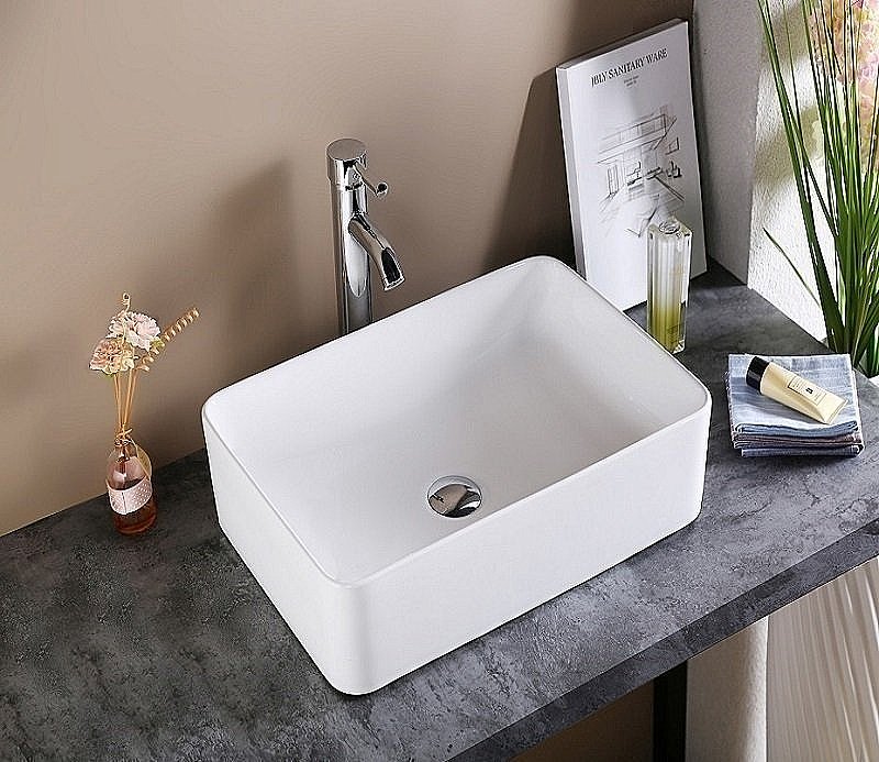 Раковина накладная Ceramalux N 48 9103 белая купить в интернет-магазине Sanbest