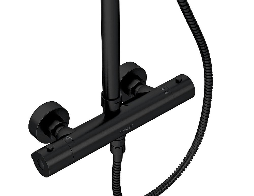 Душевая система Cersanit BRASKO BLACK 63112 черная матовая купить в интернет-магазине сантехники Sanbest