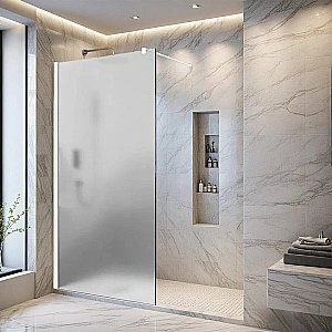 Душевое ограждение Parly 10687 100 матовое/профиль белый купить в интернет-магазине Sanbest