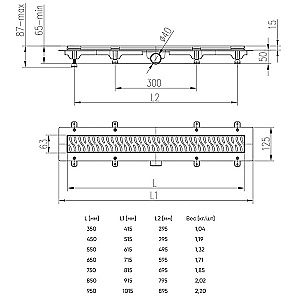 Душевой лоток Azario Harmony 35 AZ-CH 350 H хром купить в интернет-магазине Sanbest