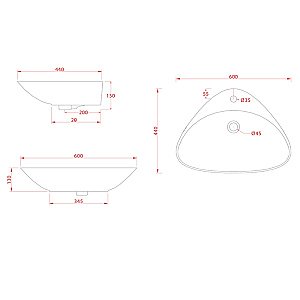 Раковина накладная Artceram PLETTRO 60 PTL001 01 00 bi белая купить в интернет-магазине Sanbest
