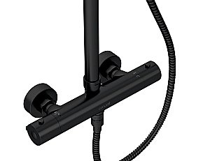 Душевая система Cersanit BRASKO BLACK 63112 черная матовая купить в интернет-магазине сантехники Sanbest