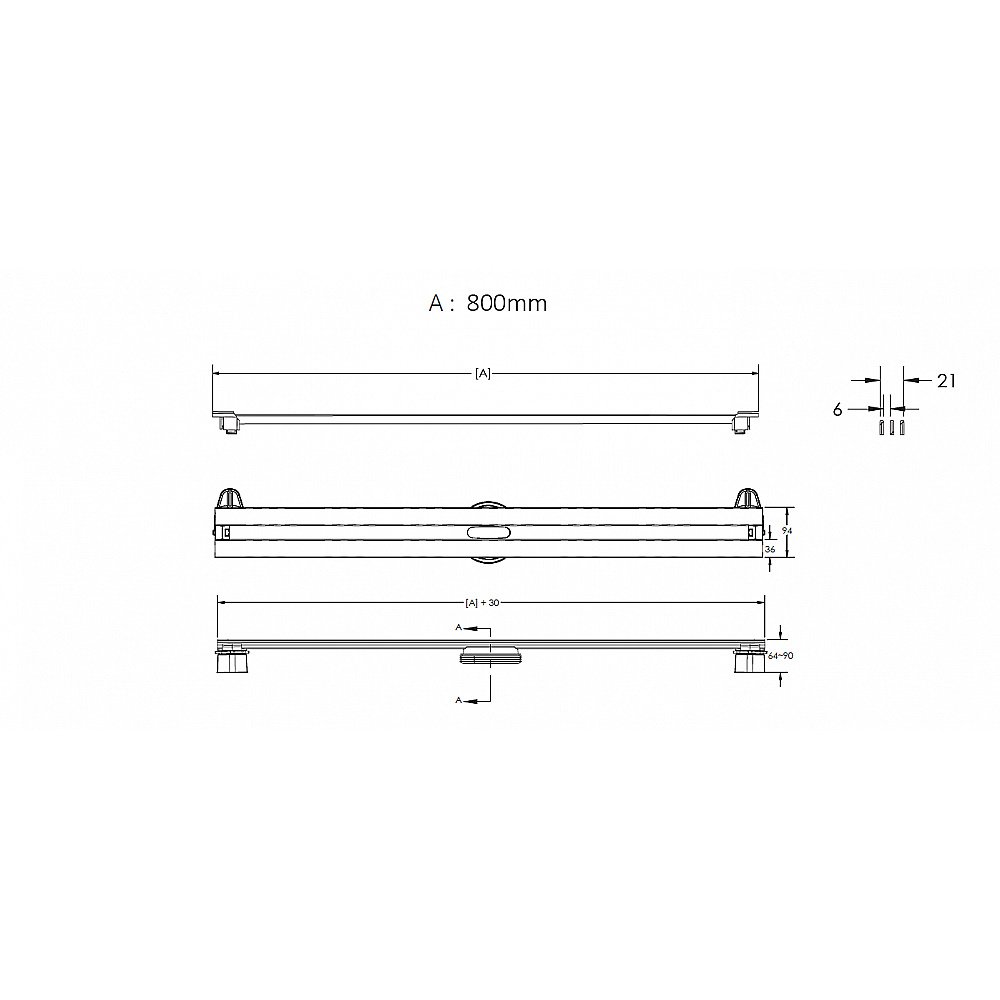 Душевой лоток BERGES SUPER Slim 095154 черный купить в интернет-магазине Sanbest