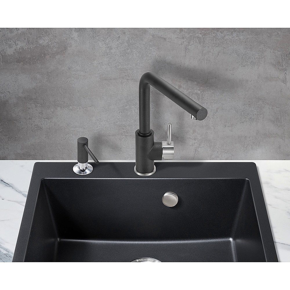 Смеситель для кухни Milacio Ultra MCU.555.MB черный/хром купить в интернет-магазине сантехники Sanbest