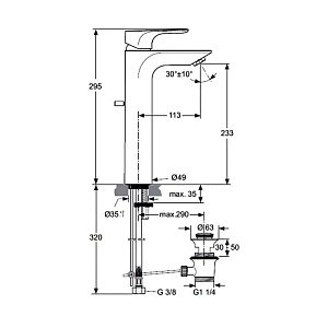 Смеситель для раковины Ideal Standard Strada A5840AA купить в интернет-магазине сантехники Sanbest