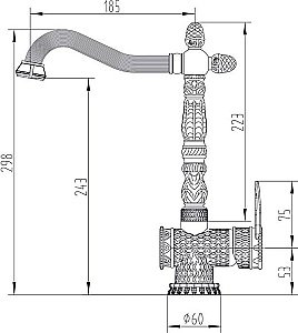 Смеситель для кухни Zorg Antic A 421 K-BR Бронза купить в интернет-магазине сантехники Sanbest