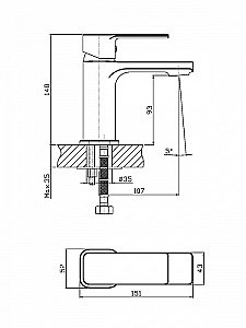 Смеситель для раковины Orange Plito M16-021cr хром купить в интернет-магазине сантехники Sanbest