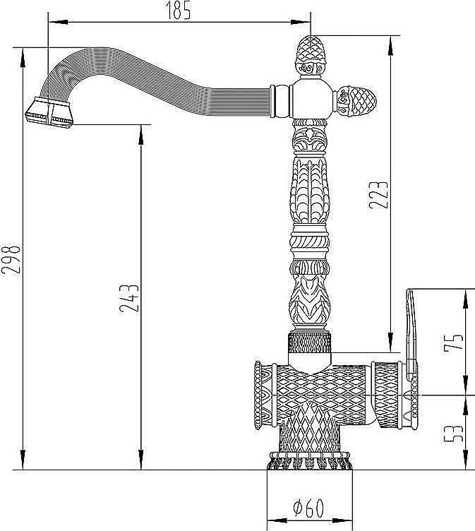 Смеситель для кухни Zorg Antic A 421 K-BR Бронза купить в интернет-магазине сантехники Sanbest