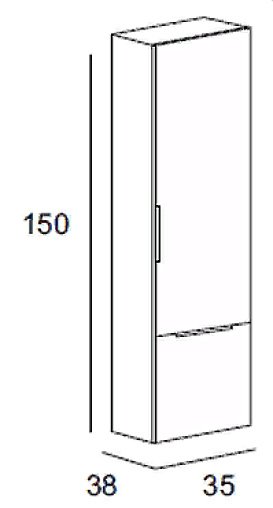 Пенал Cezares Premium 35 55501 Bianco opaco для ванной в интернет-магазине сантехники Sanbest