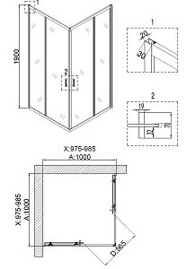 Душевой уголок Niagara Nova NG- 6609-08 100x100 купить в интернет-магазине Sanbest