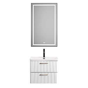 Тумба с раковиной BelBagno DUE-500-2C-SO-BL-P Bianco Lucido для ванной в интернет-магазине Sanbest