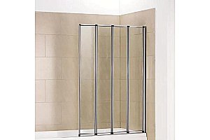 Шторка для ванны Радомир 100х140 прозрачная/хром купить в интернет-магазине Sanbest