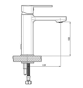 Смеситель для раковины GPD Pedra MLB160 купить в интернет-магазине сантехники Sanbest