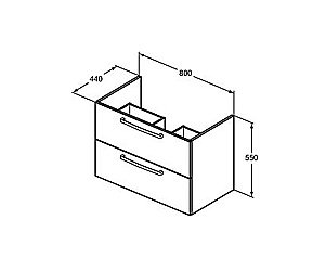 Тумба с раковиной Ideal Standard Tempo-IS E3242OS 80 дуб для ванной в интернет-магазине Sanbest