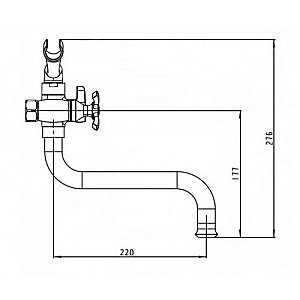 Смеситель для ванны Kaiser Carlson Lux 11255 купить в интернет-магазине сантехники Sanbest