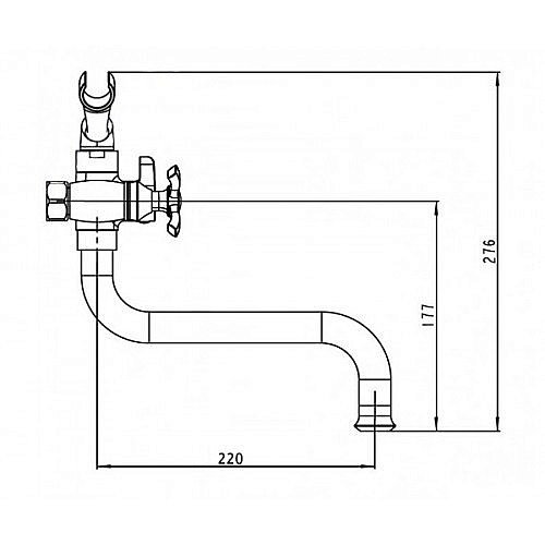 Смеситель для ванны Kaiser Carlson Lux 11255 купить в интернет-магазине сантехники Sanbest