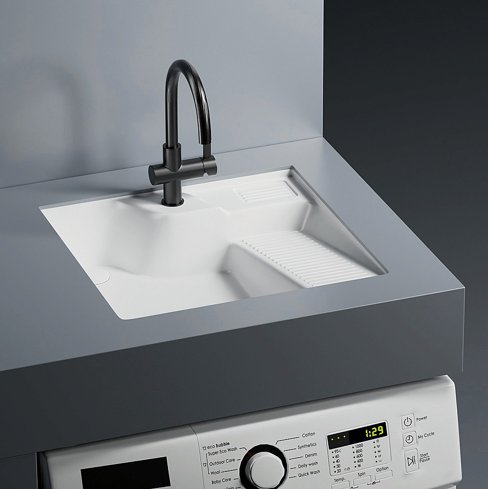 Раковина Abber Rechteck AC2224 белая купить в интернет-магазине Sanbest