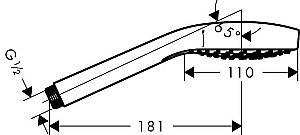 Душевая лейка Hansgrohe Croma Select S 110 26802400 купить в интернет-магазине сантехники Sanbest