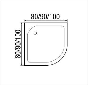 Душевой поддон Wemor 100/13 100х100 C белый купить в интернет-магазине Sanbest
