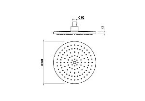 Верхний душ Aquatek AQ2086MB черный матовый купить в интернет-магазине сантехники Sanbest